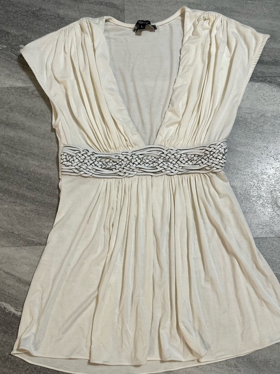 Sky Tops - Sky Y2K cream tunic top L